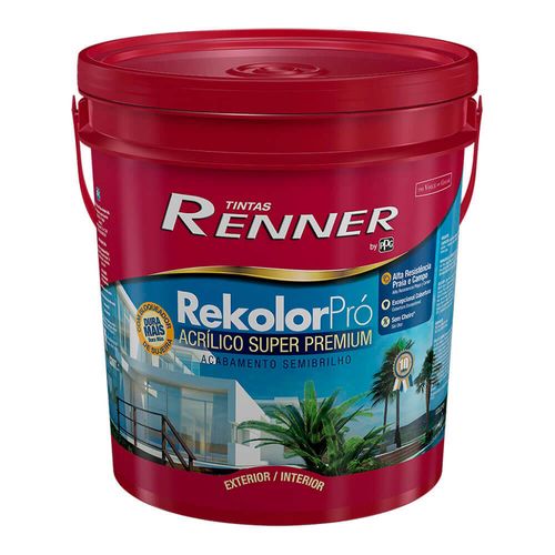 Tinta Rekolor Pró Acrílico Semibrilho Branco Balde 18L 900 Renner